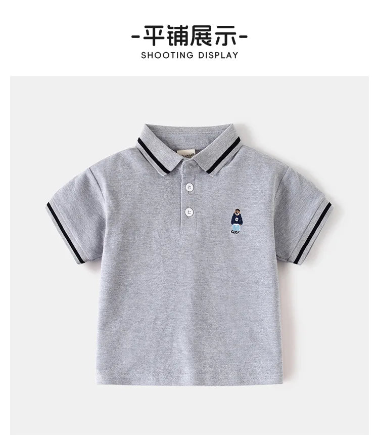 Boys' Bear Polo T-Shirt - Toddler Kids Top