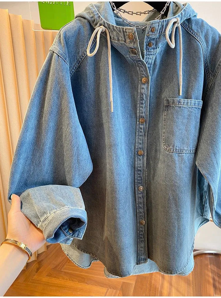 Casual Cotton Denim Jacket Women Parka