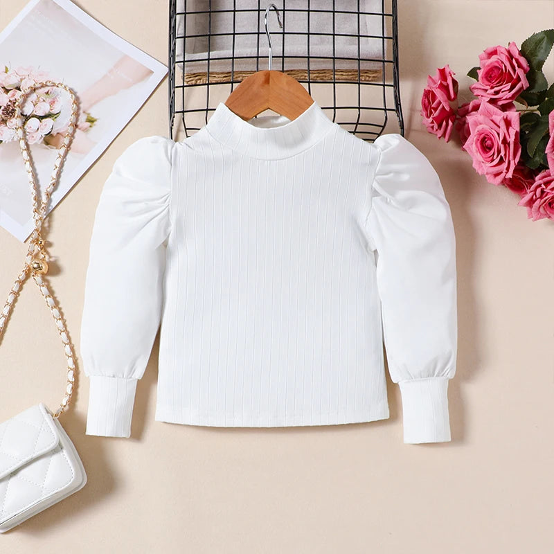 Girls' Long Sleeve Shirt & Skirt Outfit Set