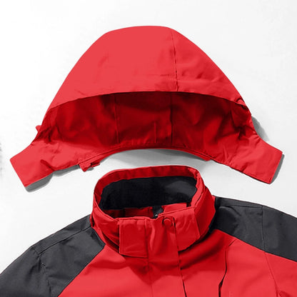 Hooded Ski Jacket - Windproof Winter Sports Coat
