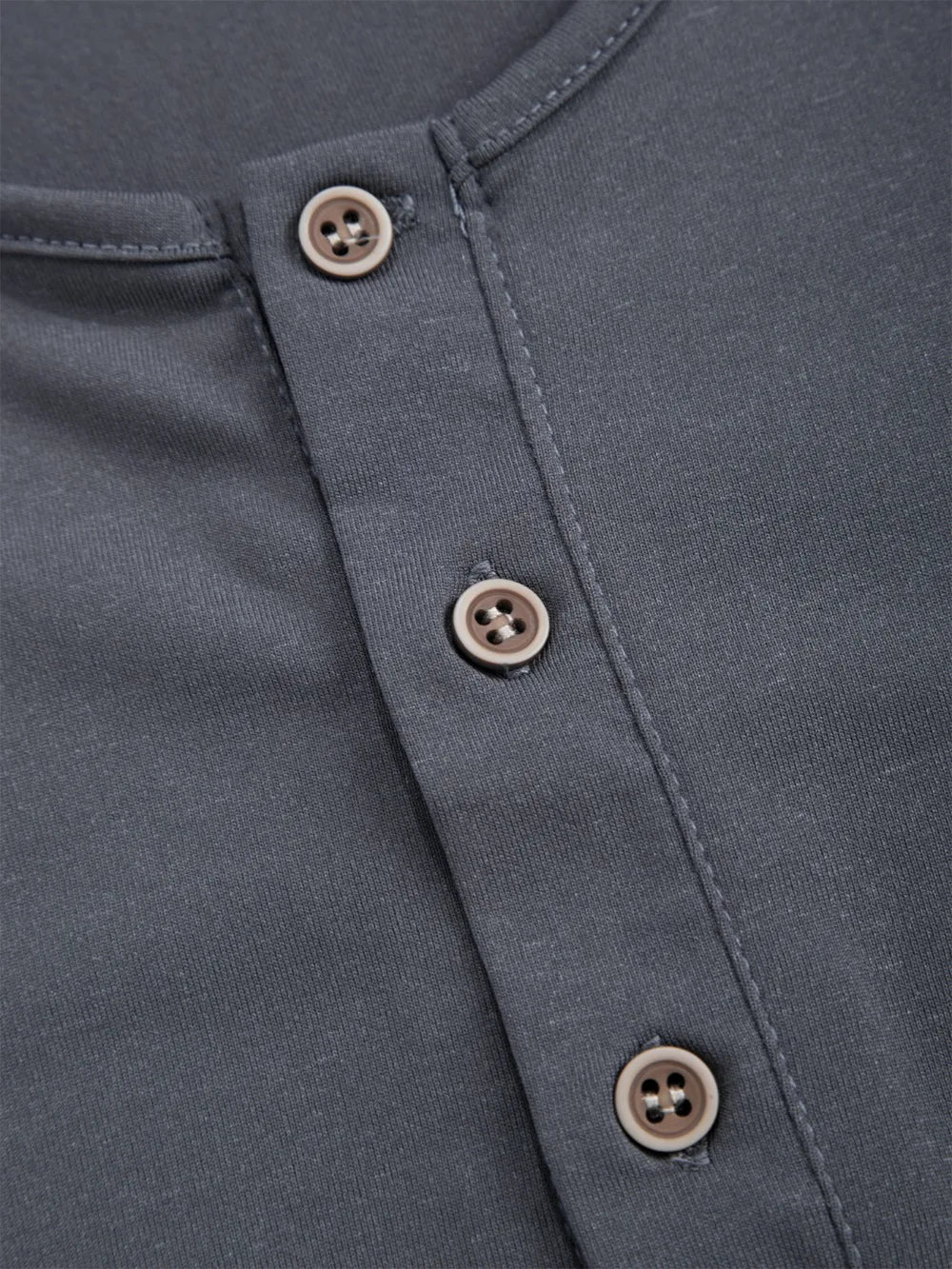 Men's Henley Slim Fit Sports Long Sleeve T-Shirt