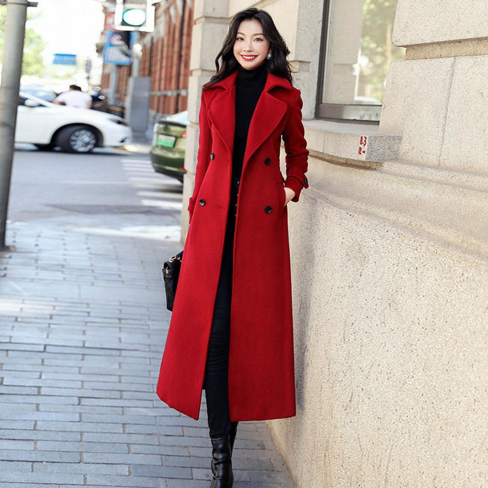 Women's Long Wool Coat - Korean Fashion Winter Coat