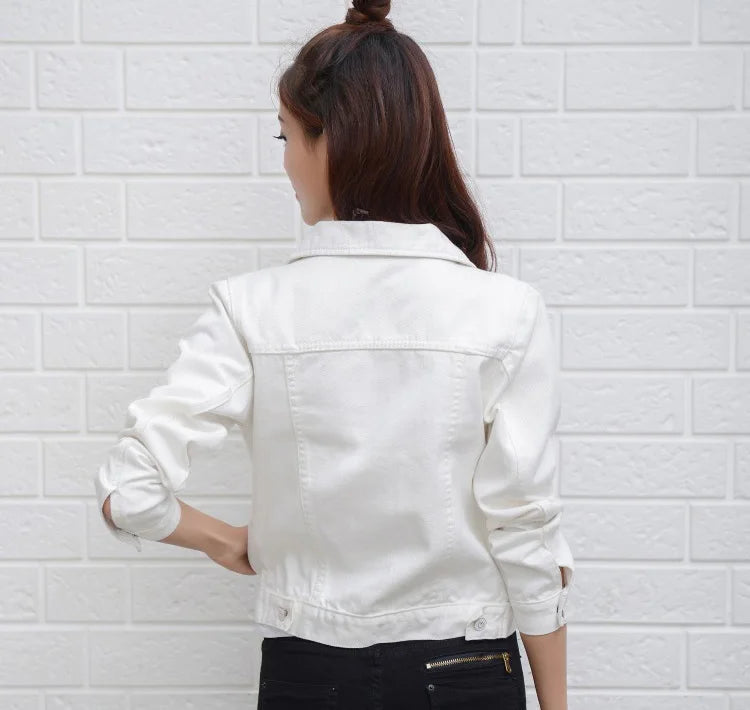 Women's Casual Short Denim Jacket Korean