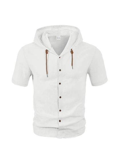 Men's Linen Short Sleeve Beach Shirt