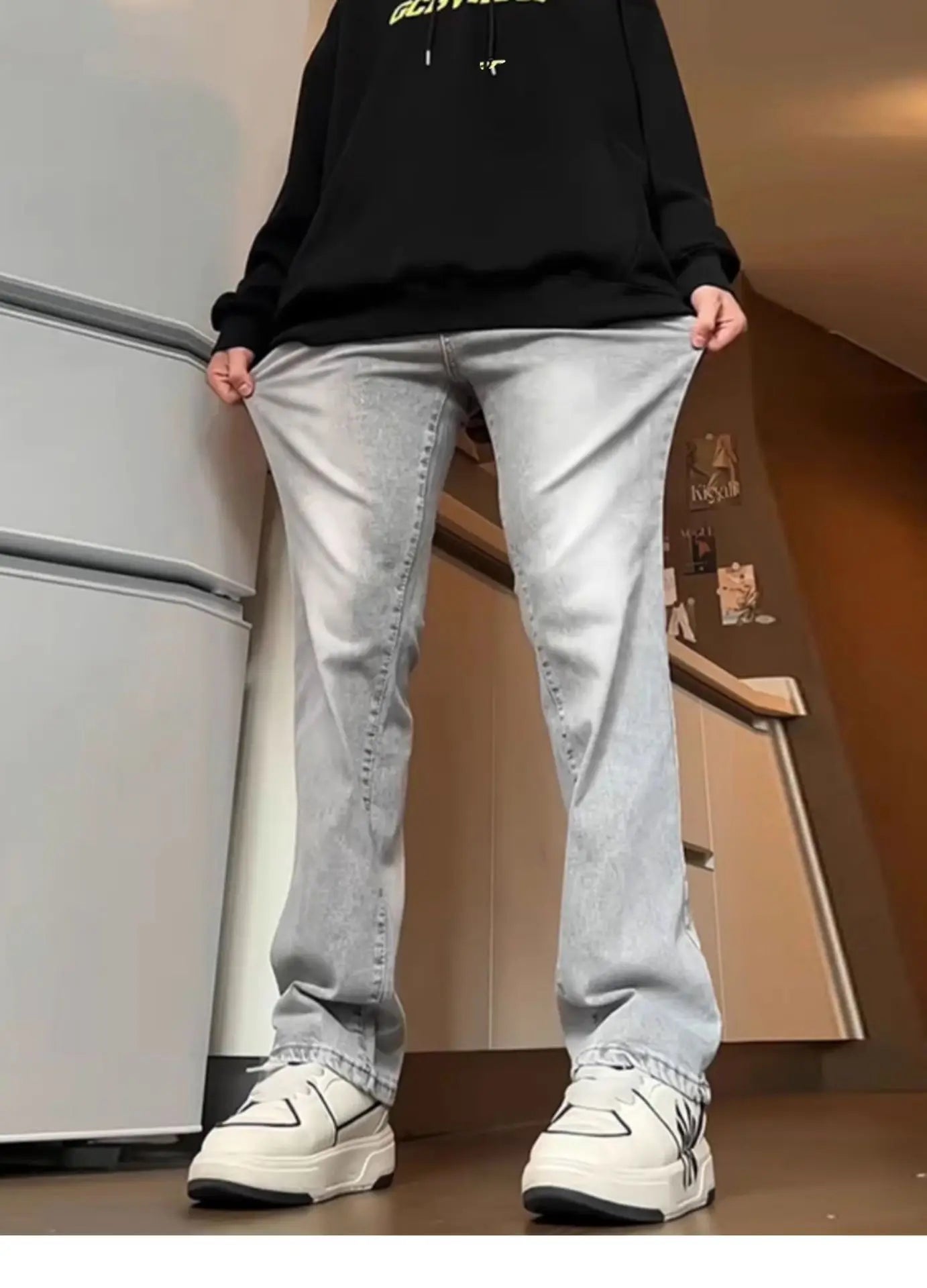 Men's Straight Jeans - Spring Autumn Slim Fit Loose