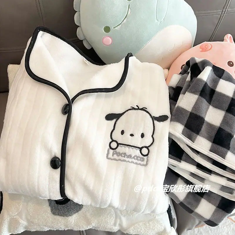 Women's Hello Kitty Flannel Pajamas - Cozy Winter Sleepwear