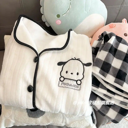Women's Hello Kitty Flannel Pajamas - Cozy Winter Sleepwear
