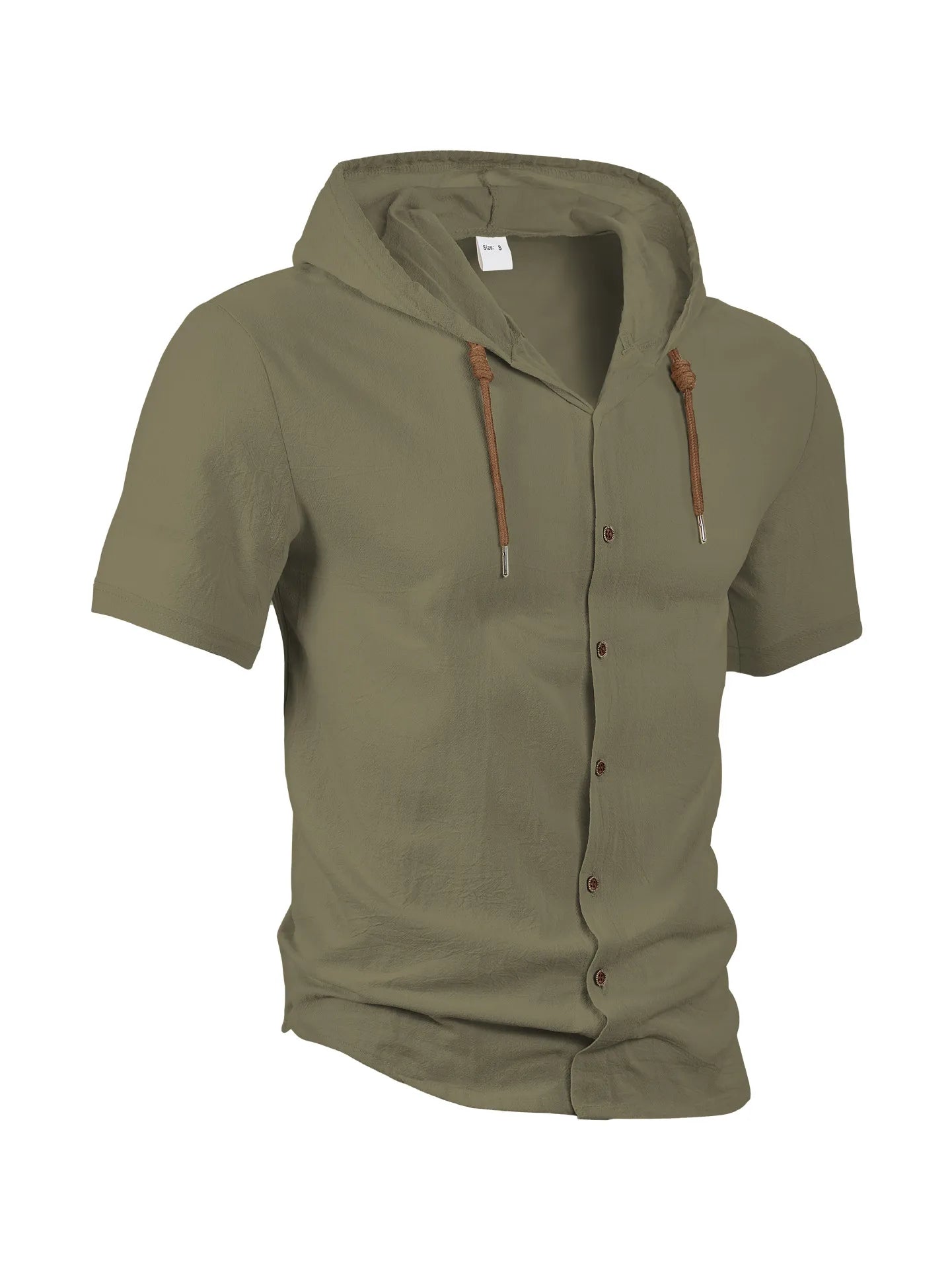 Men's Linen Short Sleeve Beach Shirt