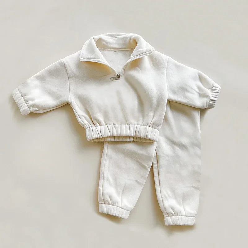 Kids Fleece Sweatshirt & Pants Sportswear Set