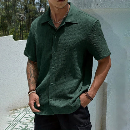 Men's Hip Hop Baggy Short Sleeve Shirt