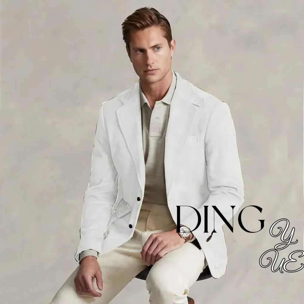 Men's Suede Single Breasted Luxury Blazer
