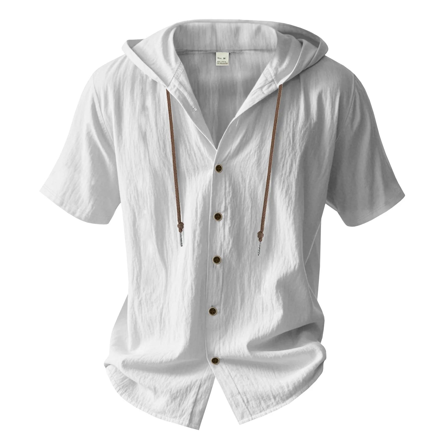 Men's Linen Short Sleeve Beach Shirt
