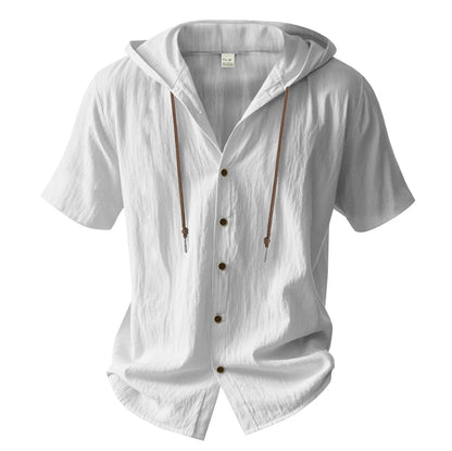 Men's Linen Short Sleeve Beach Shirt