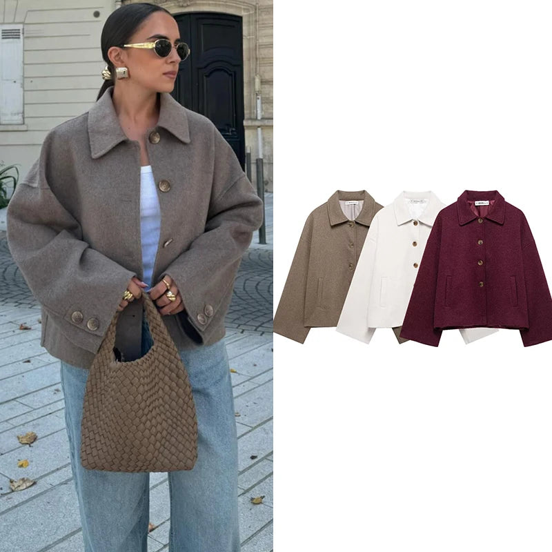 Women's Jackets Coats Autumn 2025 New Chic Loose Warm Elegant