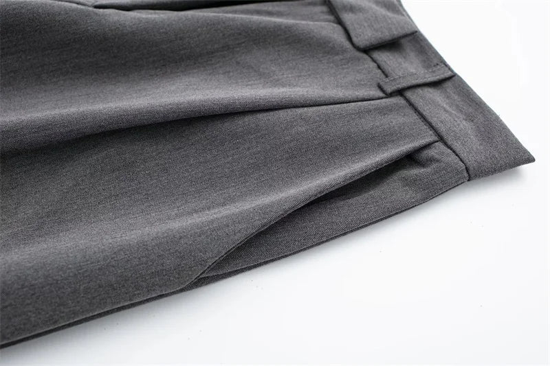 MUJER 2025 Women's Pants Beige Grey Black Wide Leg