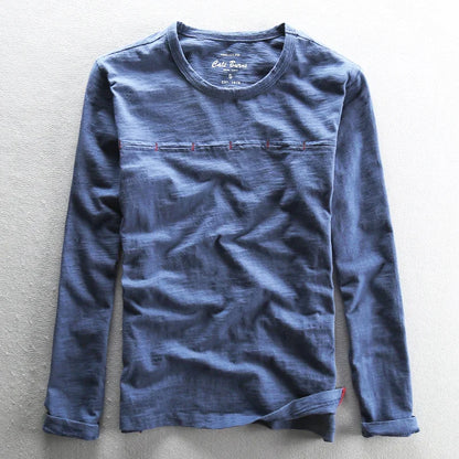 Men's Basic Cotton O-Neck Long Sleeve T-Shirt