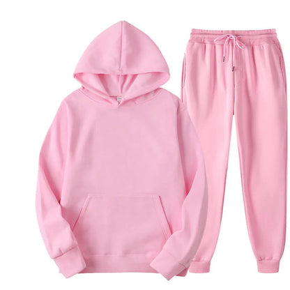 Men's Hoodie & Drawstring Pants Tracksuit Set