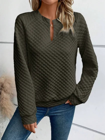 Women's V-Neck Casual Loose Fit Pullover