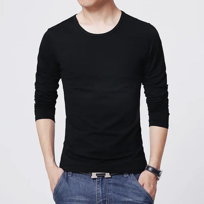 Men's Slim Fit O-Neck Long Sleeve T-Shirt 2025
