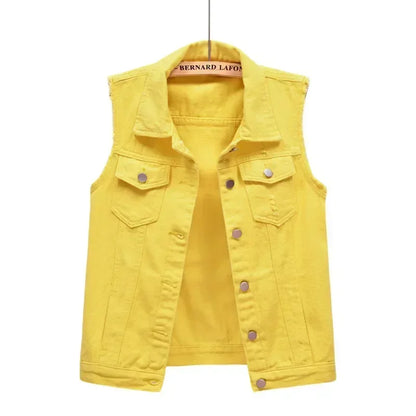 Qadınlar üçün cins jilet, payız geyimləri, moda geyimləri, gündəlik vintage zərif qolsuz pencək