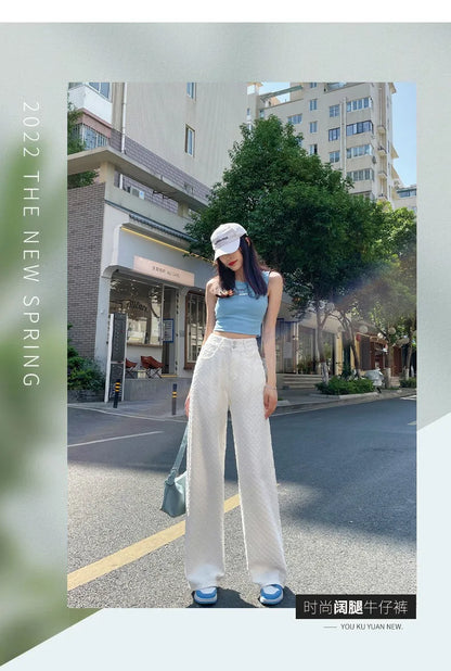 Ripped Jeans Women Casual Streetwear Spring Autumn High Waist