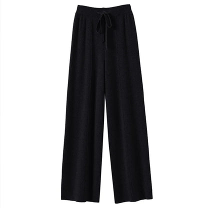 Women's High Waisted Warm Knit Wide Leg Straight