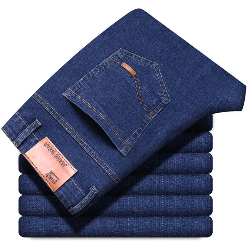 Men's Business Casual Slim Fit Jeans - Stretch Denim