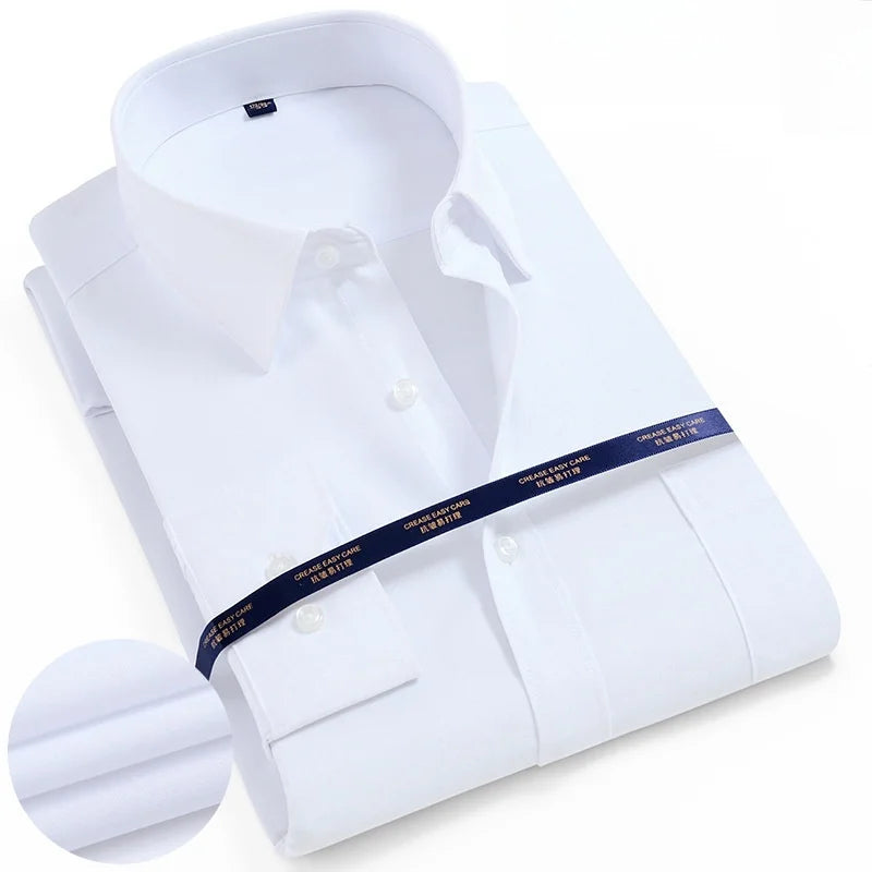 Men's Formal Business White Shirt 5XL