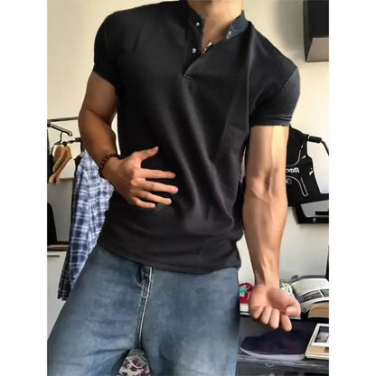 Men's American Style Sports Three-Quarter Sleeve T-Shirt