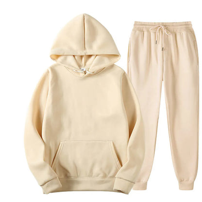 Men's Hoodie & Drawstring Pants Tracksuit Set