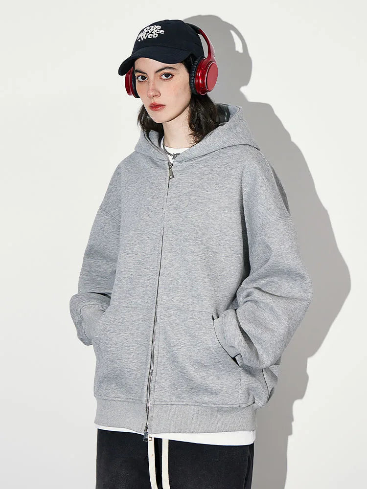 Women's Fashion Warm Hooded Jacket Fall Autumn Winter Gray