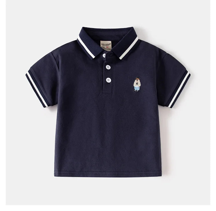 Boys' Bear Polo T-Shirt - Toddler Kids Top