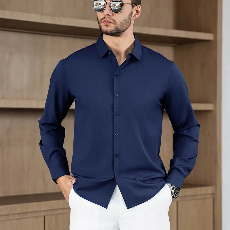 Men's Wrinkle-Free Business Casual Shirt