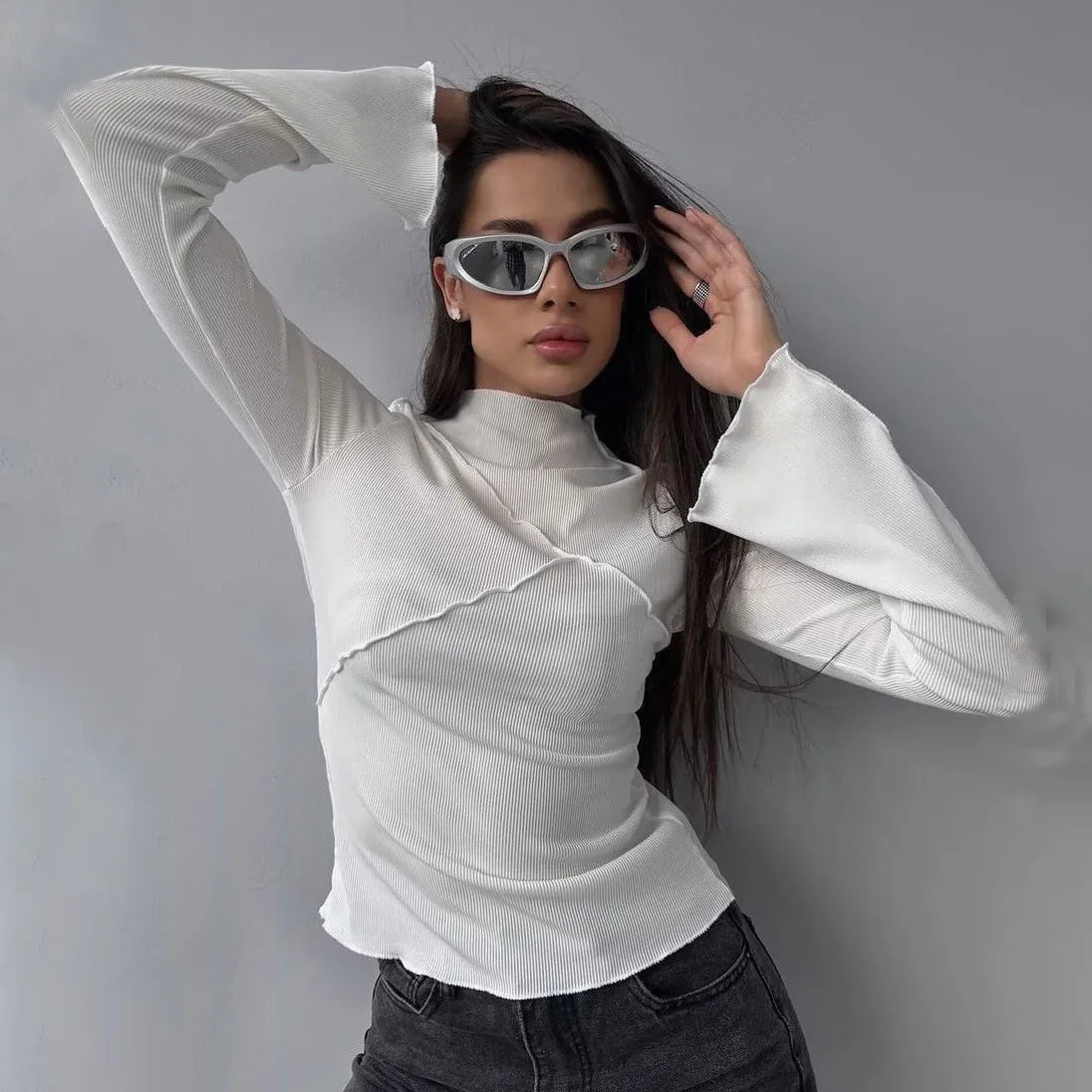 Women's Knit Flared Sleeve T-Shirt