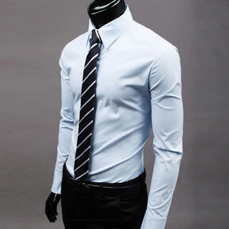 Men's Slim Fit Formal Dress Shirt