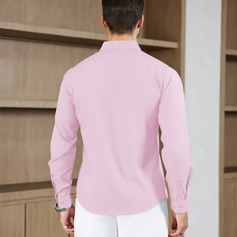 Men's Wrinkle-Free Business Casual Shirt