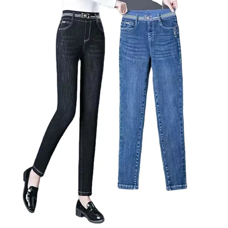 Women's Oversize Jeans 26-38 - Slim High Waist Skinny Denim Pants