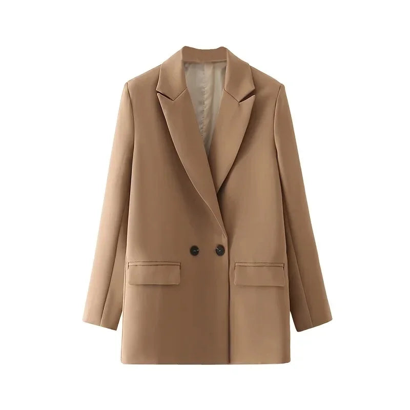 MUJER 2025 Women's Blazers New Office Casual Blazer Woman Straight Outerwears Fashion Women's Tailoring Blazers for Women Coats