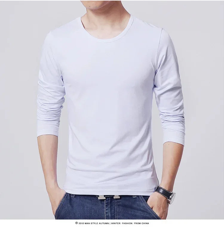 Men's Slim Fit O-Neck Long Sleeve T-Shirt 2025