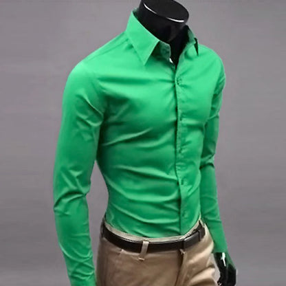 Men's Slim Fit Formal Dress Shirt