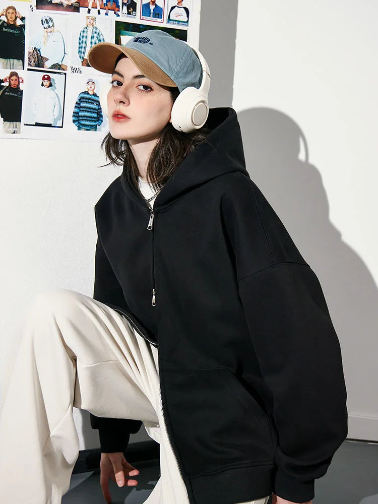 Women's Fashion Warm Hooded Jacket Fall Autumn Winter Gray