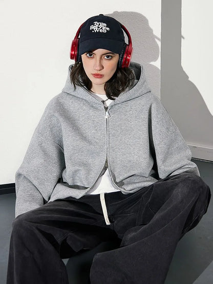 Women's Fashion Warm Hooded Jacket Fall Autumn Winter Gray
