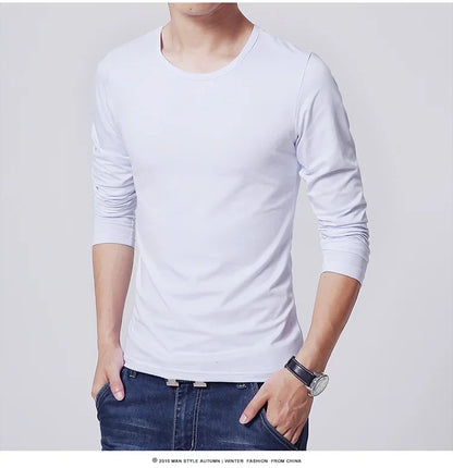 Men's Slim Fit O-Neck Long Sleeve T-Shirt 2025