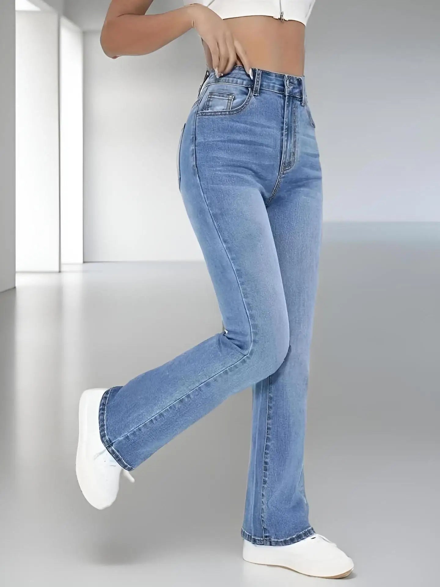 New Women's Hot Jeans Slimming European High Waist