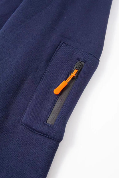 Men's Fleece Zipper Sportswear Suit Set