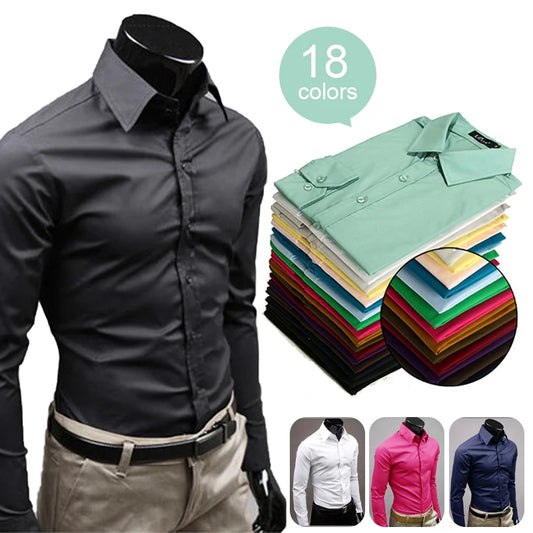 Men's Slim Fit Formal Dress Shirt