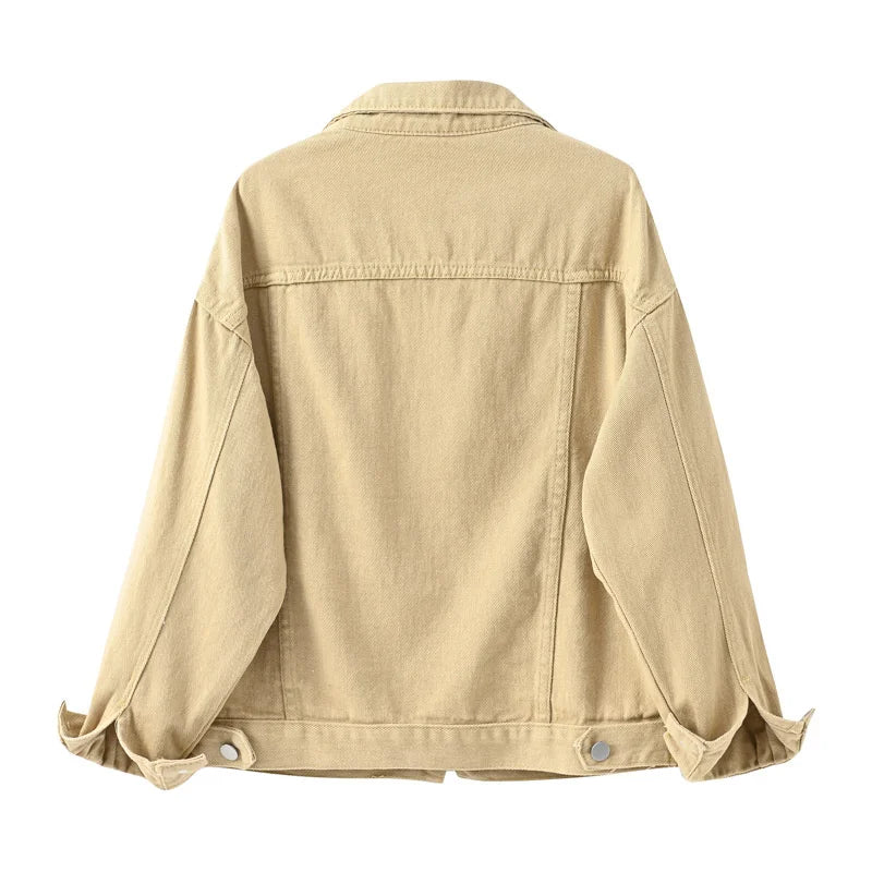 Women's Colorful Denim Jacket Spring