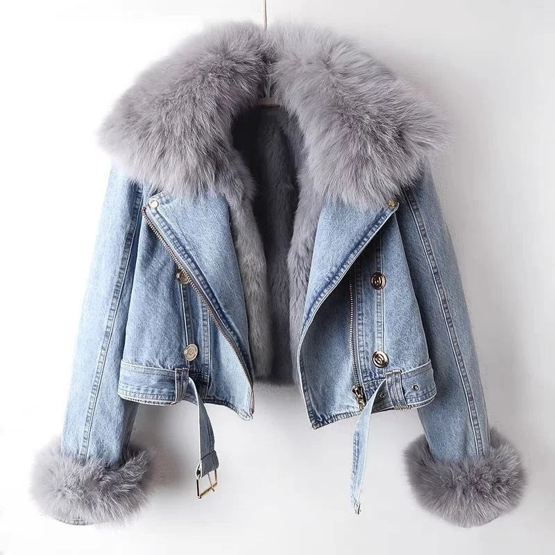 Women's Winter Denim Jacket