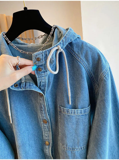 Casual Cotton Denim Jacket Women Parka