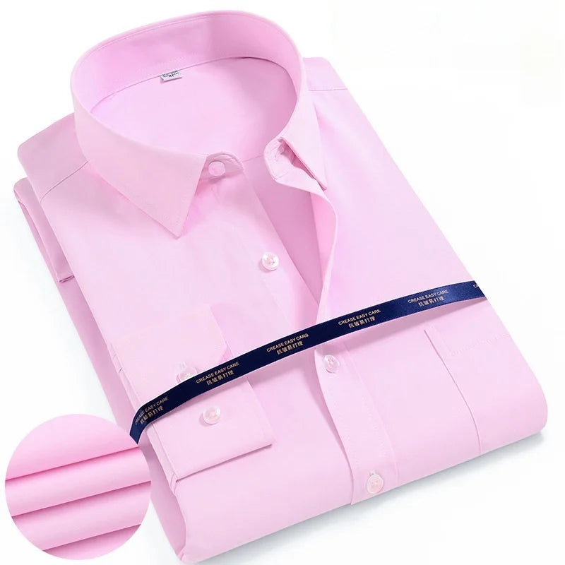 Men's Formal Business White Shirt 5XL